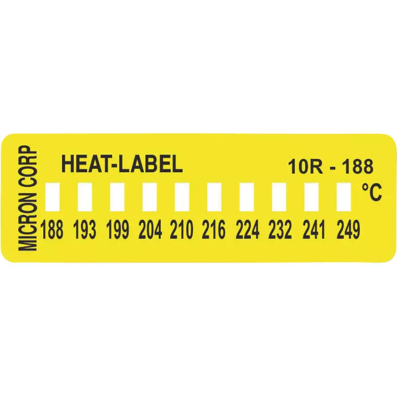 Micron Temperature Label Irreversibility Measurement Method, 10R-188 (Pack of 10)