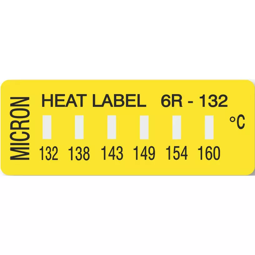Micron Temperature Label ±1 Accuracy 6-point display Display, 6R-132 (Pack of 10)