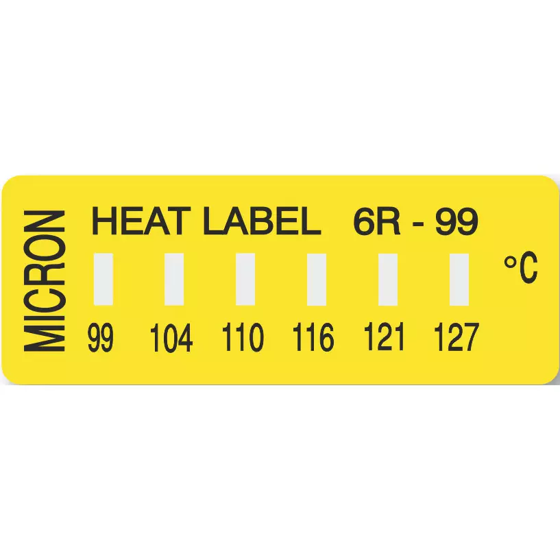 Micron Temperature Label ±1 Accuracy 6-point display Display, 6R-99 (Pack of 10)
