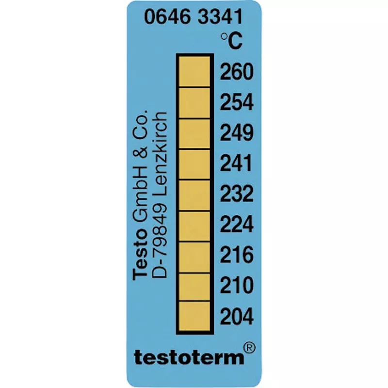 Testo Thermometer Tape Irreversibility Measurement Method, 0646 3341 (Pack of 10 )