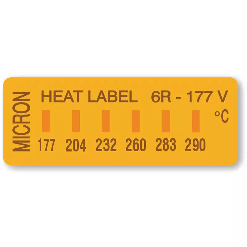 Micron Temperature Label ±1 Accuracy 6-point display Display, 6R-177V (Pack of 10)