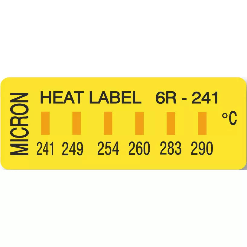 Micron Temperature Label ±1 Accuracy 6-point display Display, 6R-241 (Pack of 10)
