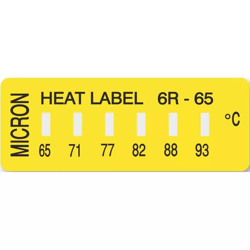 Micron Temperature Label ±1 Accuracy 6-point display Display, 6R-65 (Pack of 10)