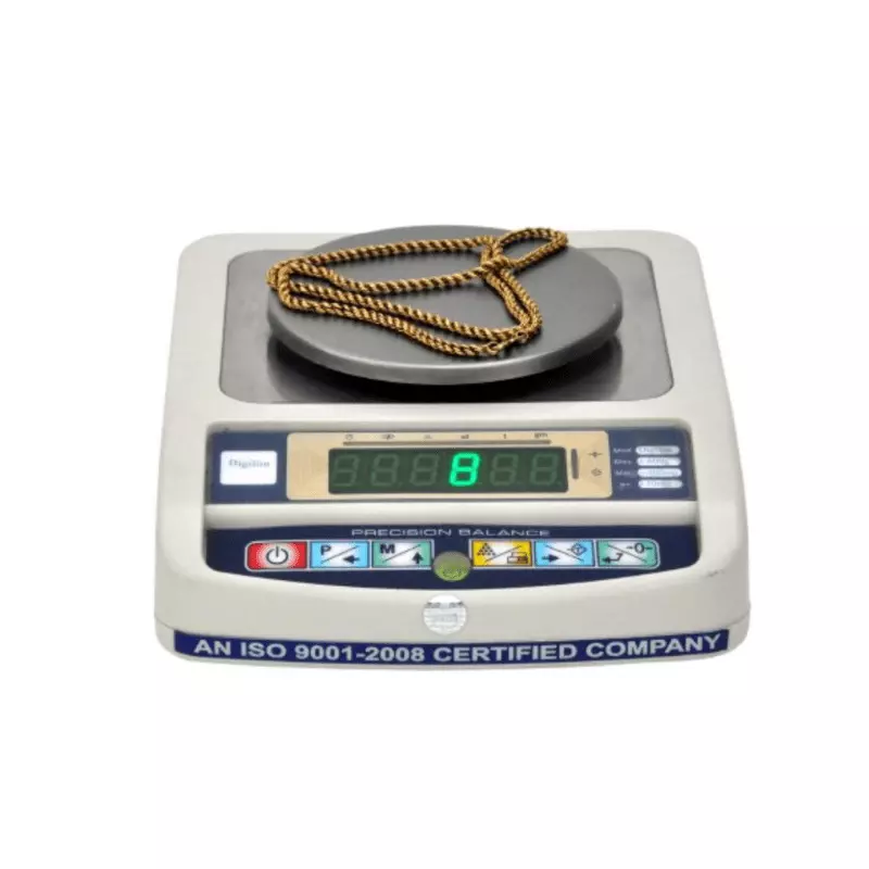DIGITONE Jewellery Weighing Scale 120 mm Diameter Platform Size 600 g Capacity Rechargeable (Optional) Battery Backup, DGJ 600