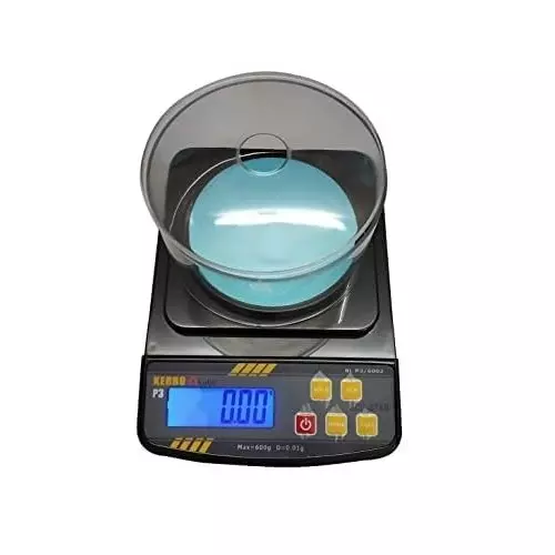 KERRO Analytical Weighing Scale with Digital LCD Display, 600 g Maximum Capacity and 0.01 g Resolution, P-3