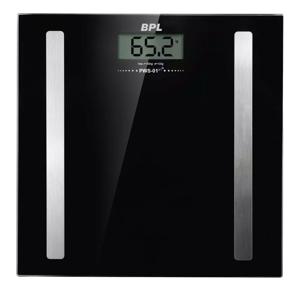 BPL Bluetooth Enabled Weighing Machine Black, PWS-01 BT