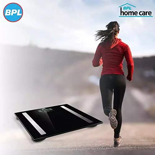 BPL Bluetooth Enabled Weighing Machine Black, PWS-01 BT
