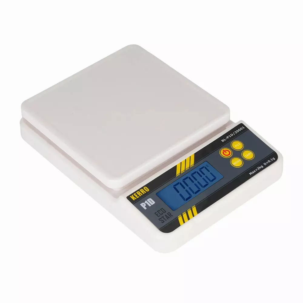 KERRO BL-P1D Series Digital Weighing Balance 2 Kg/0.1 g 145x145 mm Platform Size with SS Tray Platform, BL-P1D/20001-SS