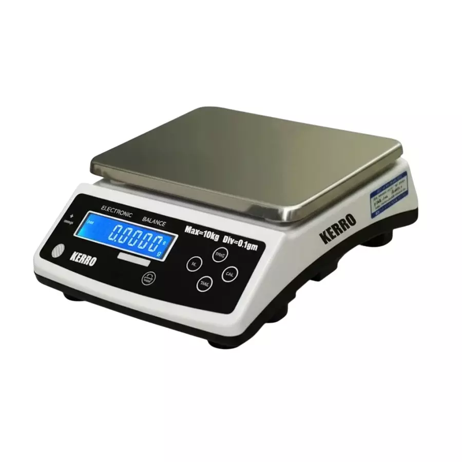 KERRO Digital Weighing Balance 30 Kg/0.1 g 255x190 mm Platform Size White Back Light, BL P4/300001