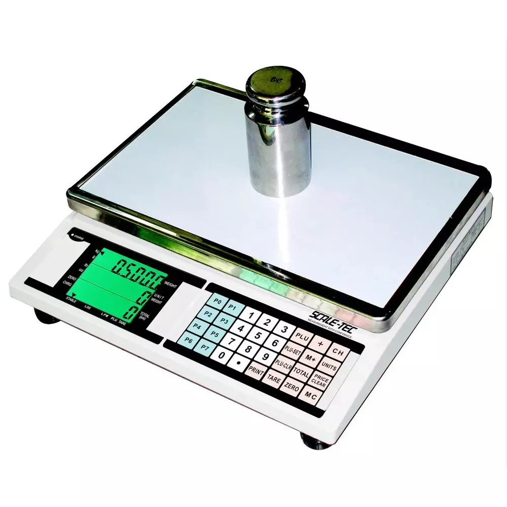 scaletec Loading Scale with Counting Function 7.5 Kg Capacity 0.1 g Resolution Φ335x220 mm Pan Diameter, CWS-7.5 PLU