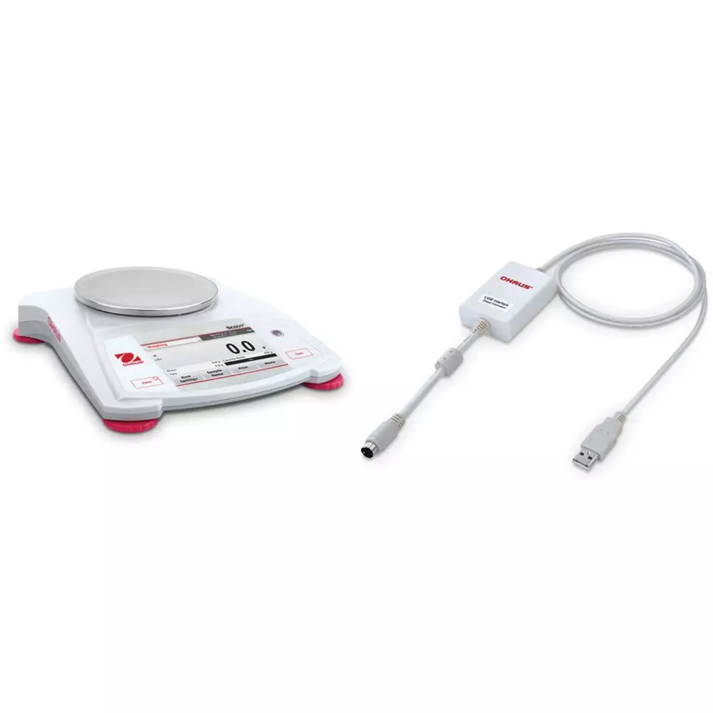 OHAUS Portable Balance Grams, carats, custom Measurement Type, Carrying case: Sold separately, Display, STX421JP+30268984