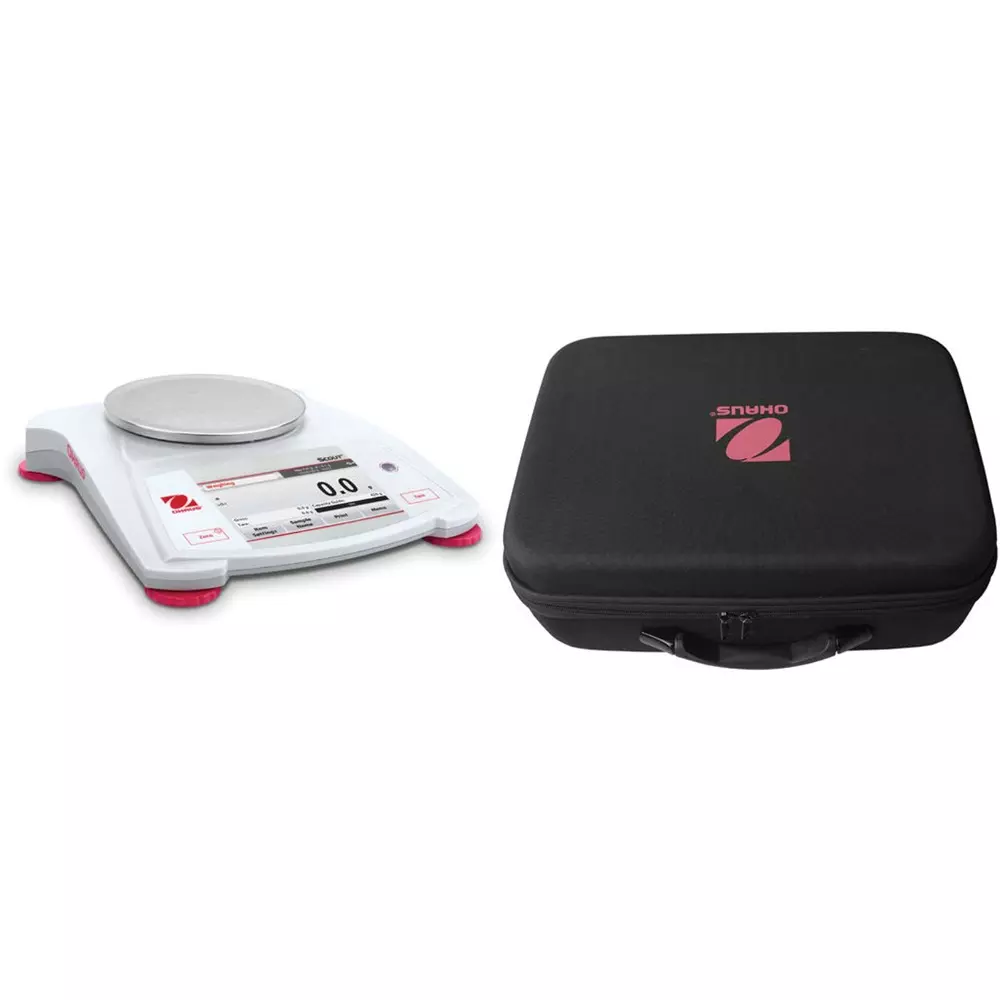 OHAUS Portable Balance Grams, carats, custom Measurement Type, Carrying case: Sold separately, Display, STX421JP+30269021