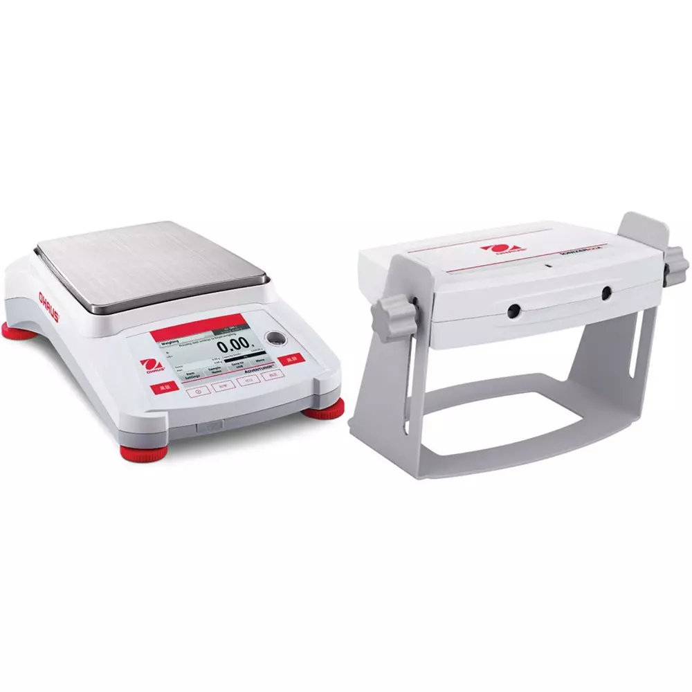 OHAUS Precision Balance 175x195 mm Weighing Pan Dimensions, AX6202JP+ION-100A