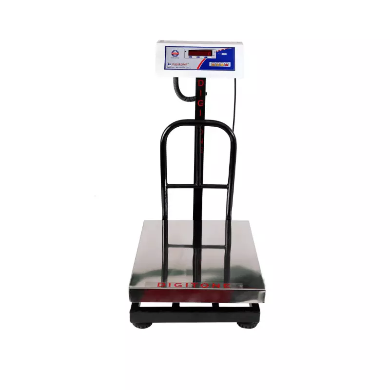 DIGITONE The Ultimate Heavy-Duty Weighing Scale 400 x 400 mm Platform Size 100 Kg Capacity 40 Hours Battery Backup, DGP100