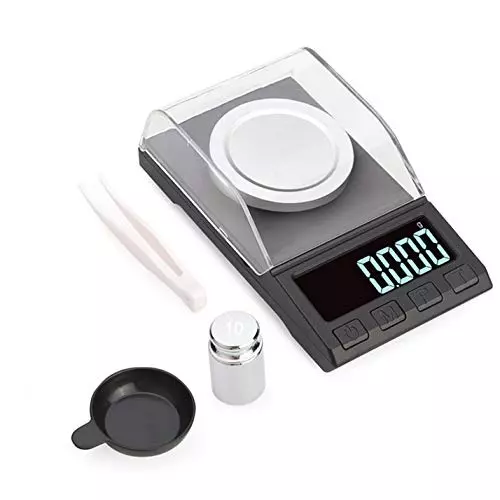amiciTools High Precision LCD Digital Scale 10/0.006 g Electronic Pocket Scale Jewelry Herbs 2xAAA, 1x8068-10G