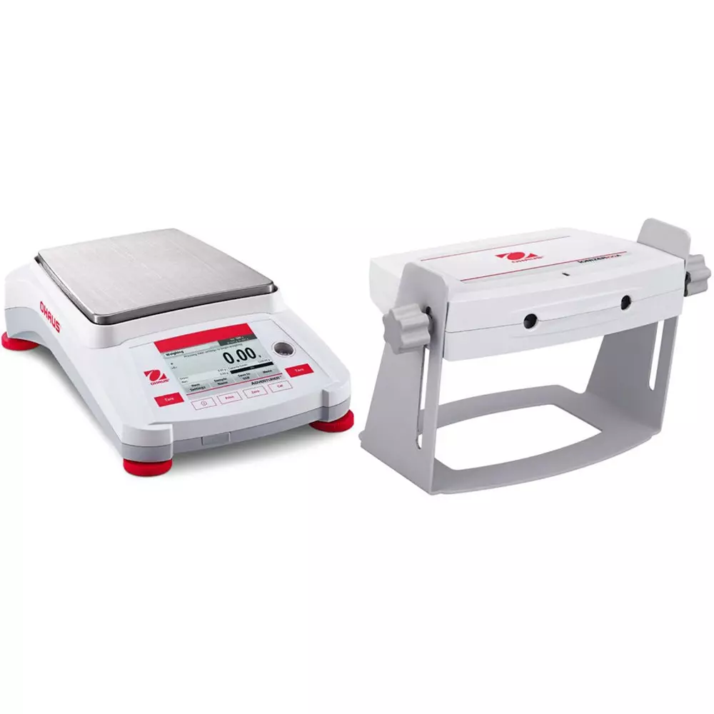 OHAUS Precision Balance 175x195 mm Weighing Pan Dimensions, AX4201+ION-100A