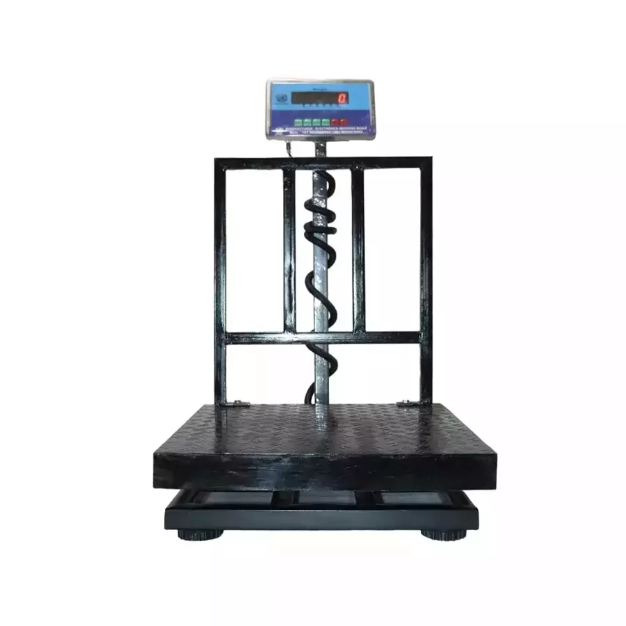 National Electronic Platform Weighing Machine 50 gm/100 gm Accuracy LED Display 1 Ton (1000 Kg) Weight Capacity Mild Steel for Industrial Use, National-HDAF-1T