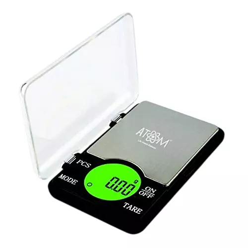 Atom Pocket Scale Black 1000 g Capacity and 0.01 g Accuracy, MH696