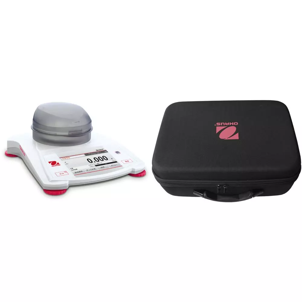 OHAUS Portable Balance Milligrams, grams, carats, custom Measurement Type, Carrying case: Sold separately, STX223JP+30269021