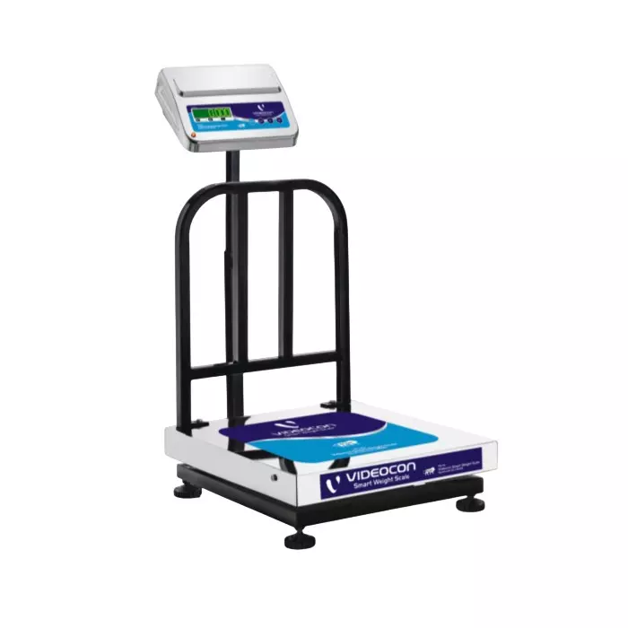 Videocon Digital Weighing Scale 300 Kg Weight Capacity Checkered 500x500 mm Pan Size, PS-DS-SS-300