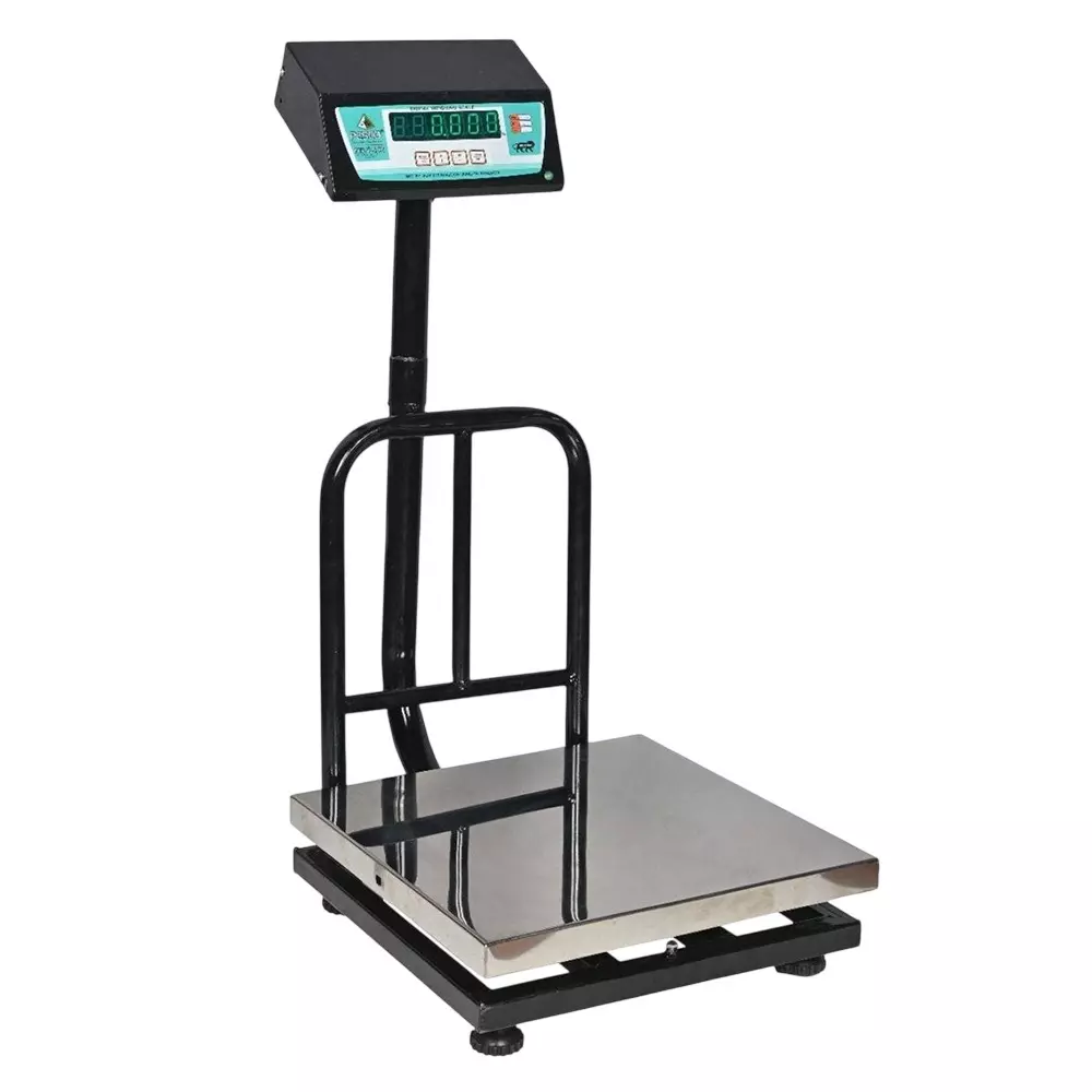 PESCO Digital Weighing Scale Platform Type 200 Kg Weighing Capacity 500x500 mm Platform Size, PS-D-P-SS-200