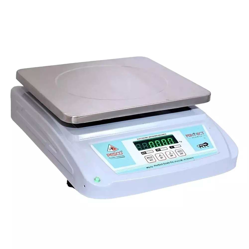 PESCO Digital Weighing Scale Table Top Type 35 Kg Weighing Capacity 240x290 mm Platform Size, TTS-DS-SS-P-35
