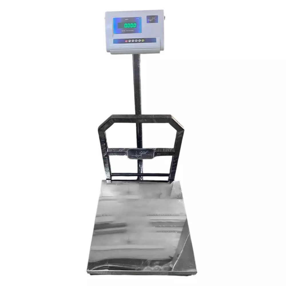Gill 300 Kg Capacity Platform Weighing Scale with 50 g Accuracy and 600 mm x 600 mm Stainless Steel Pan, G-PS-300