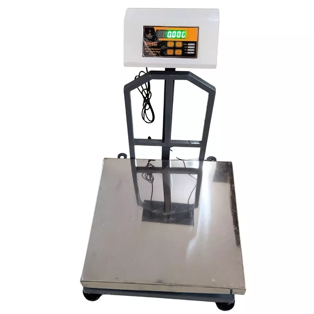 BMD Technologies Platform Weighing Machine 200 Kg Capacity Stainless Steel Pan 500x500 mm, BMD/20261003