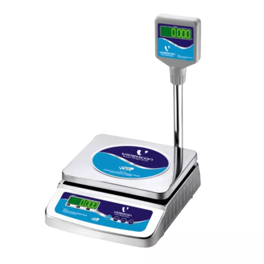 Videocon Digital Weighing Scale 20 Kg Weight Capacity SS with Pole 175x225 mm Pan Size, TT-DS-P-V20