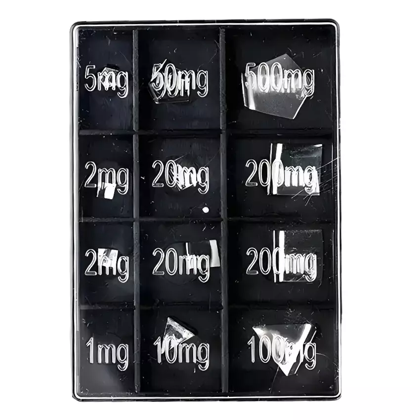 ACZET Standard Calibration Weight Set OIML R111 Standard, 1 mg to 500 mg, F2 Class
