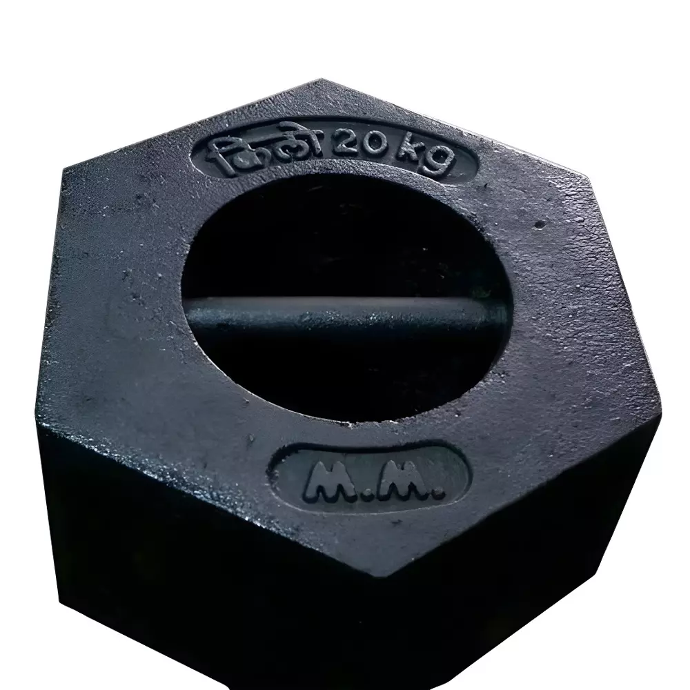 ACZET Cast Iron Single Weight 20 Kg with Legal Metrology Stamping Certificate, NABL 17025 Accreditation Laboratories
