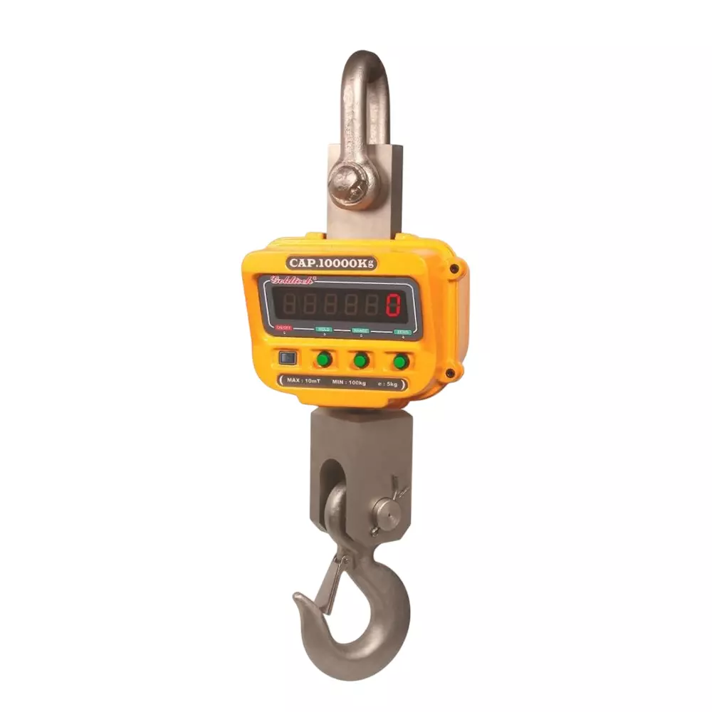 Goldtech Digital Crane Scale 3 Ton Max. Weight Capacity LED Display with High-Quality Steel Hook