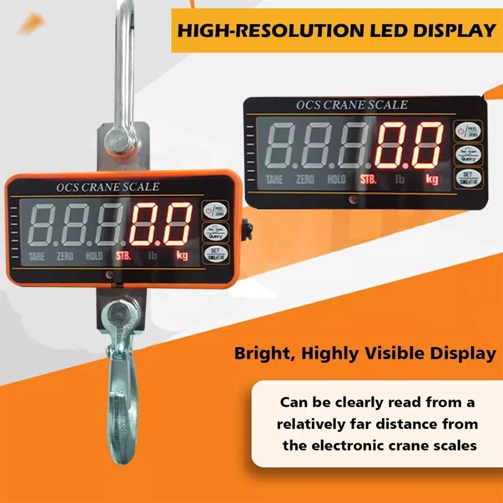 Voltz Mini Crane Hanging Scale with Remote Control, 1 Ton Capacity and Digital LED Display