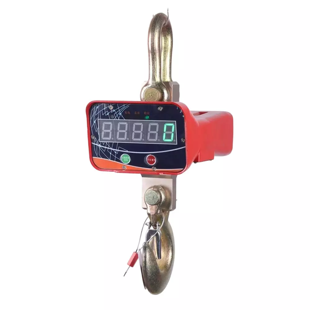 4G Laminates Rail Crane Scale Manual 2 Ton (2000 Kg) Load Capacity Digital Monitor Display Red for Industrial Use