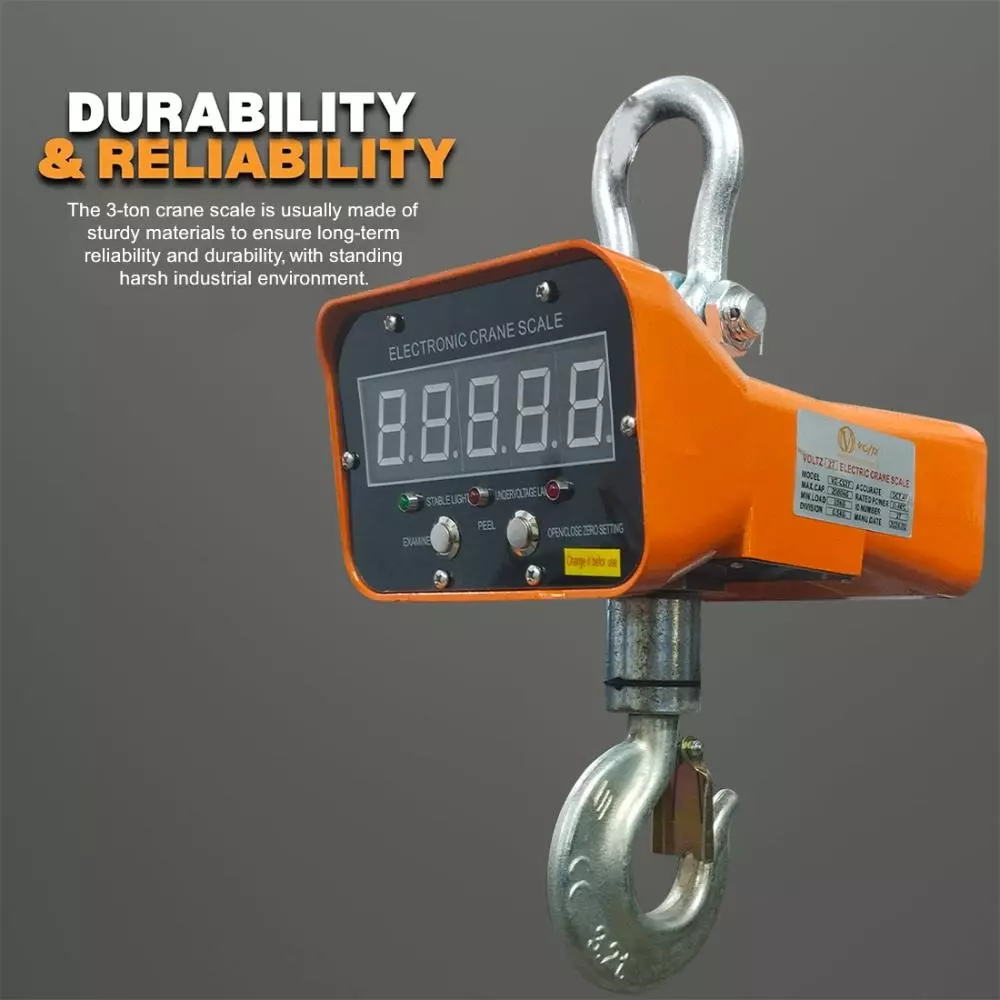 Voltz 2000 Kg (2 Ton) Capacity Digital Heavy Duty Crane Scale VZ-CS 2T