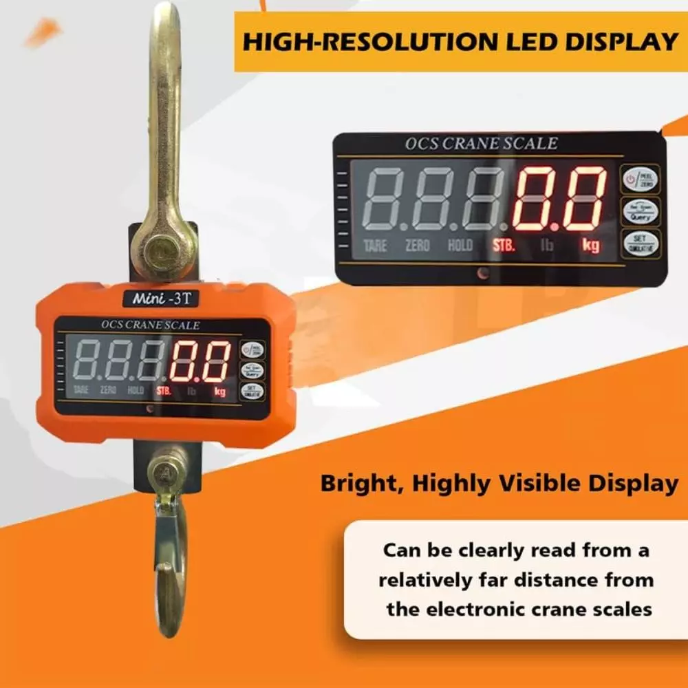 Voltz Mini Crane Hanging Scale with Remote Control, 3 Ton Capacity and Digital LED Display