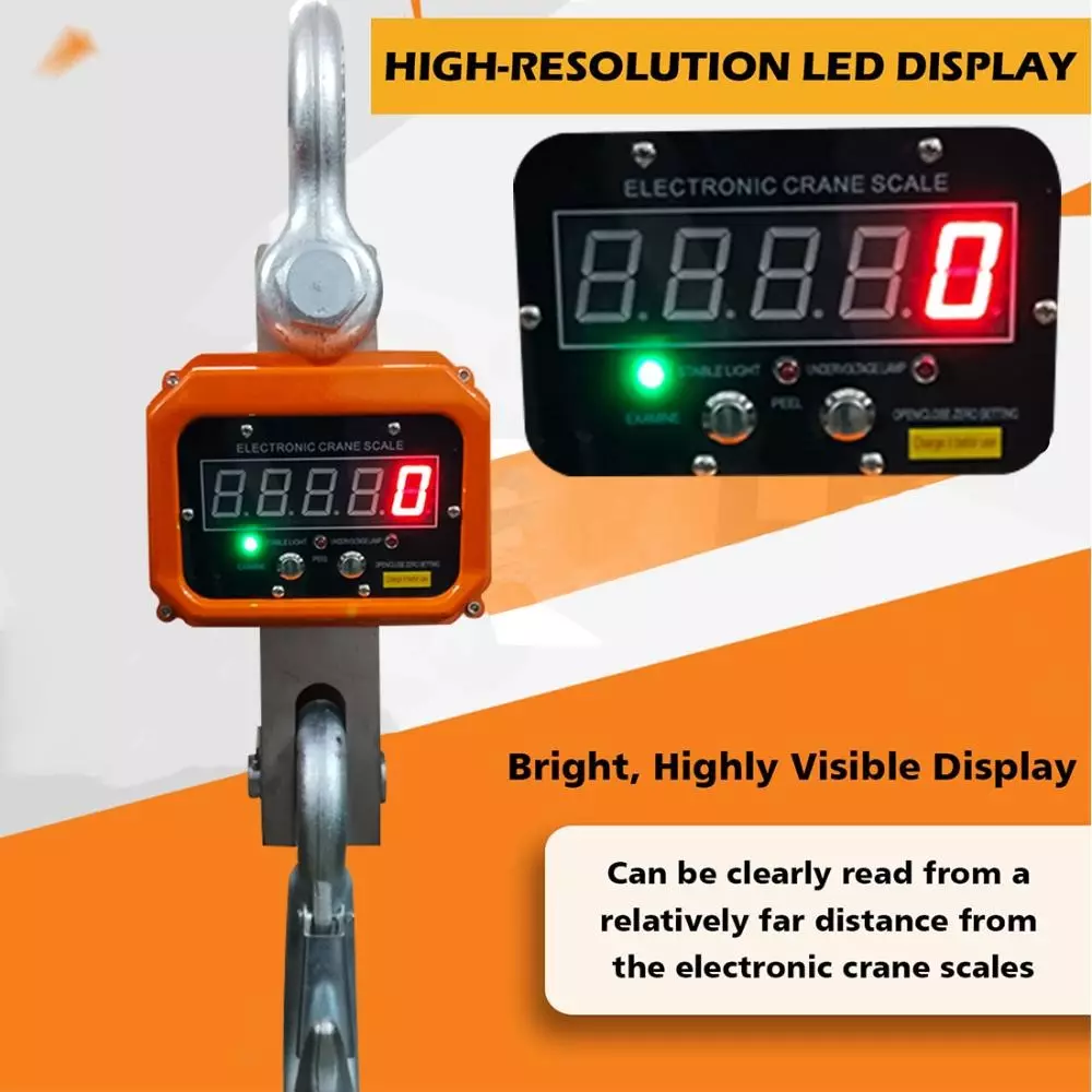 Voltz Digital Hanging Scale with Remote Control, 15 Ton Capacity and High-Brightness LED Digital Screen, VZ-CS