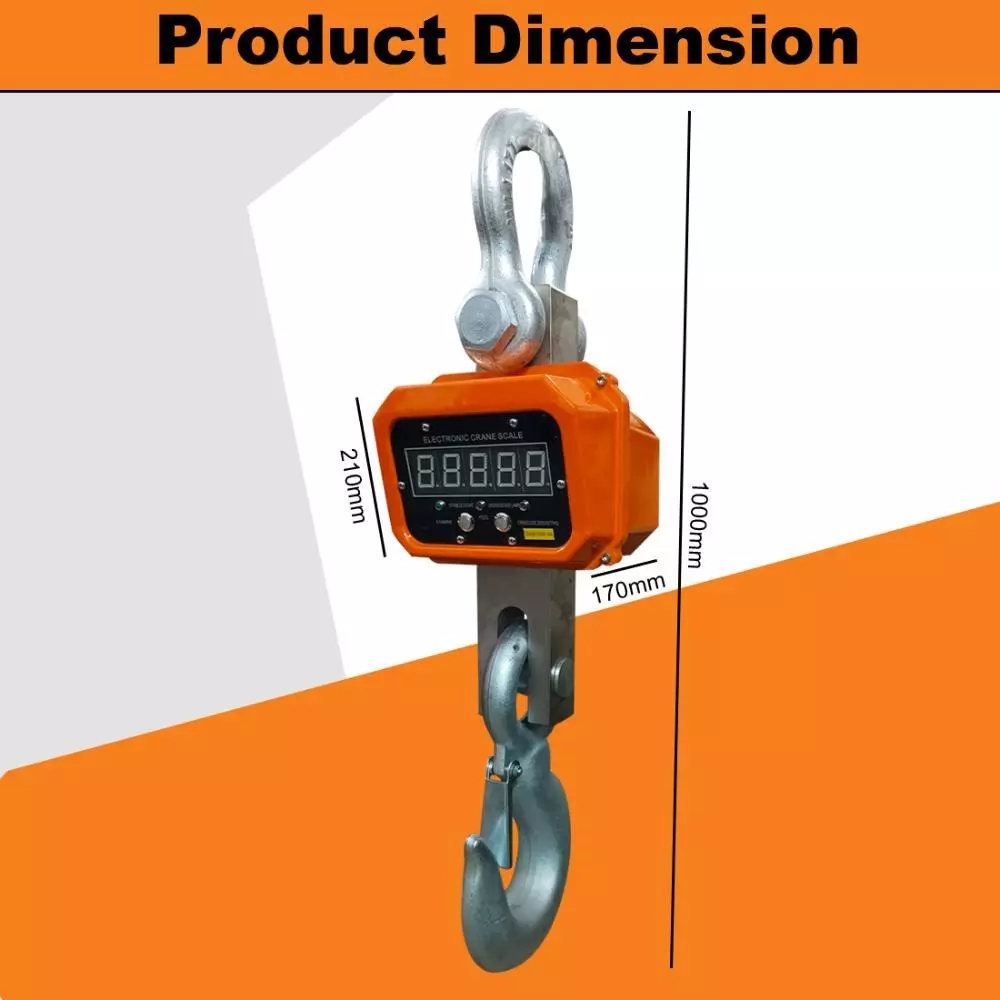 Voltz Digital Hanging Scale with Remote Control, 20 Ton Capacity and High-Brightness LED Digital Screen, VZ-CS