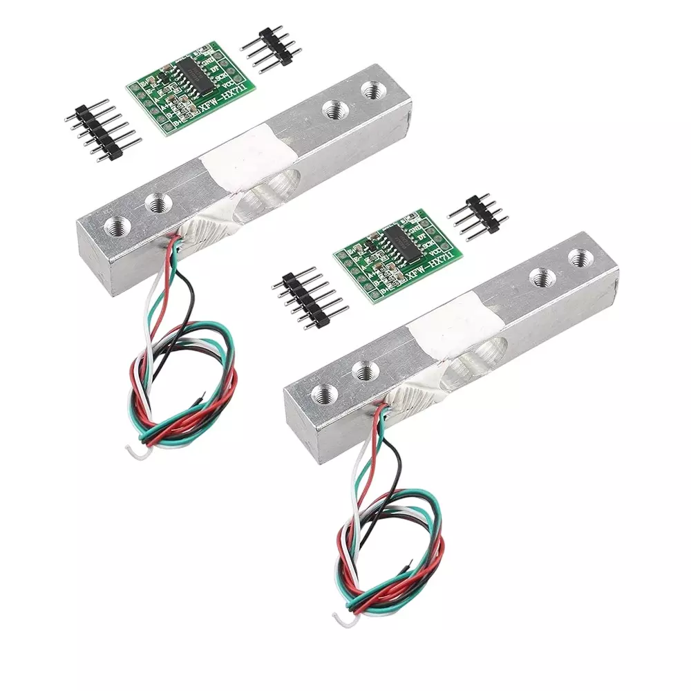 Invento Load Cell Aluminum Alloy 5 Kg Measure Force with HX711 24-Bit Analog-to-Digital Converter, ISC 1464-1A (Pack of 2 Kit)