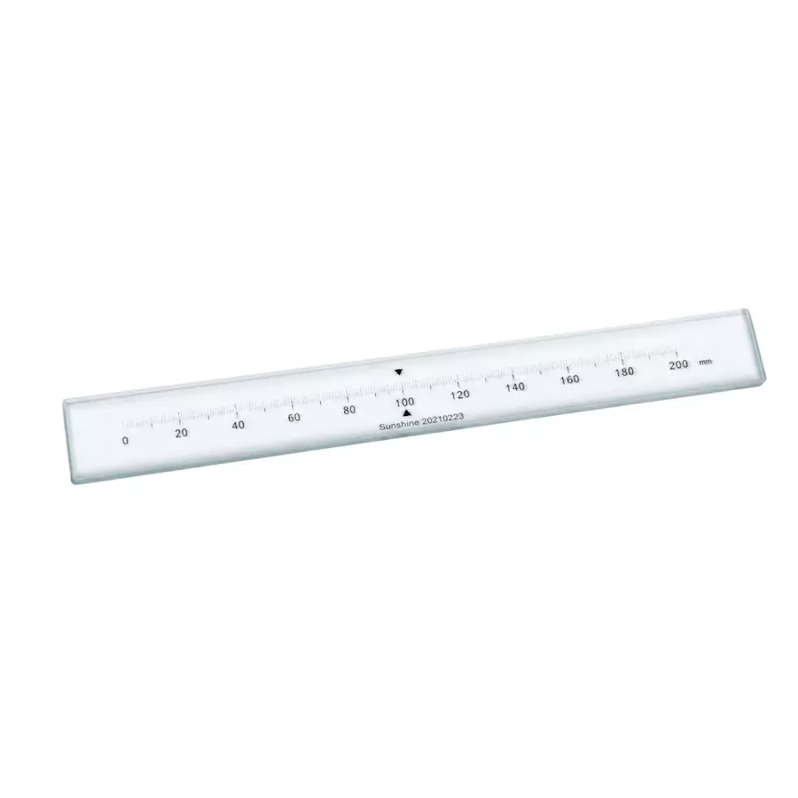 Insize Standard Glass Scale (Standard Type) 200 mm Range 1 mm Graduation, ISD-CL200A