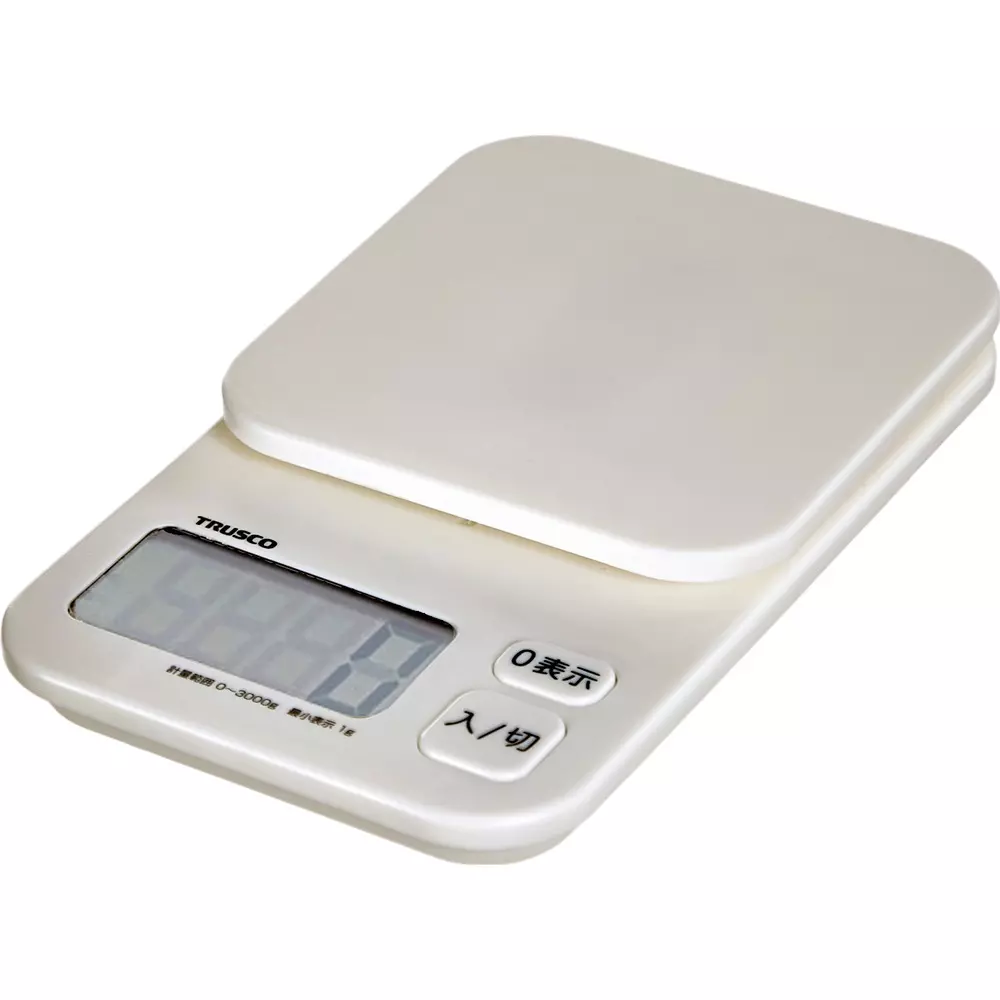Trusco Digital Scale 2 x AAA batteries Power Supply 1 g Minimum Reading 110 x176 x25 Main Unit Dimensions, TDS-3K-1G