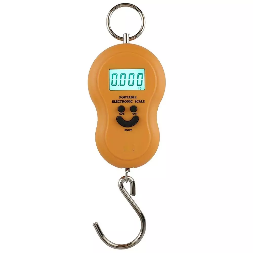 MxRady Digital Weighing Scale with Upto 50 Kg Maximum Capacity in Yellow Color, Smiley luggage scale 50kg
