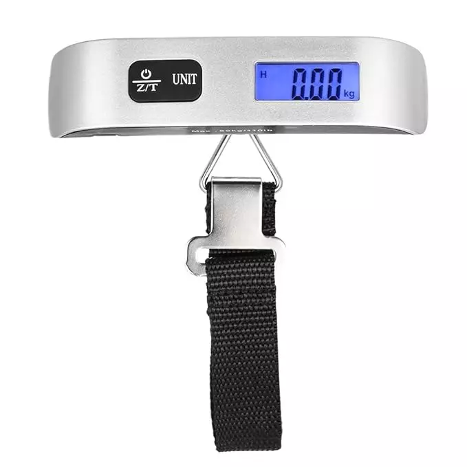 KERRO Digital Luggage Scale with LCD Display, 50 Kg Maximum Capacity and 10 g Resolution, BL-07