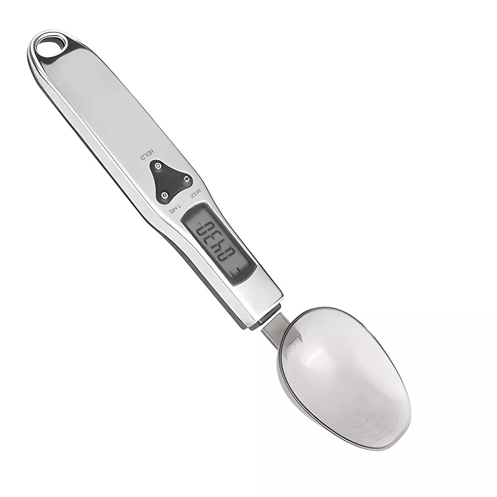 ACZET 500 g Digital Spoon Scale White, Black Color Plastic Body for Laboratories, LBA-X 05-D