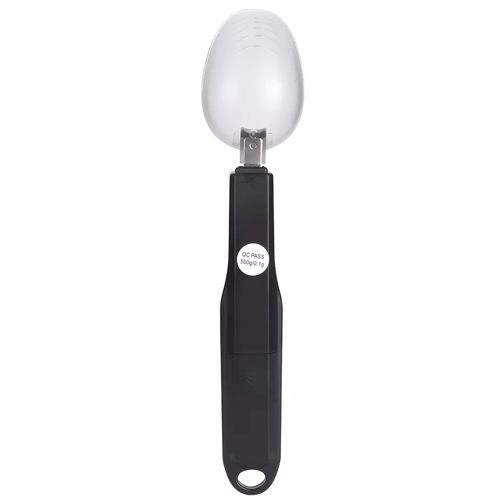 ACZET 500 g Digital Spoon Scale White, Black Color Plastic Body for Laboratories, LBA-X 05-D