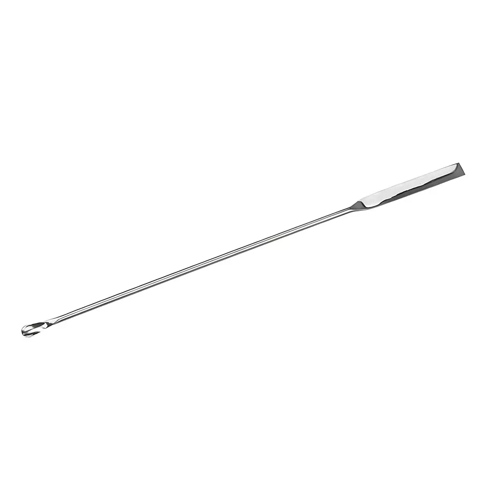 ACZET 10 g Micro Spatula Silver Color Metal Body for Laboratories, LBA-X 05
