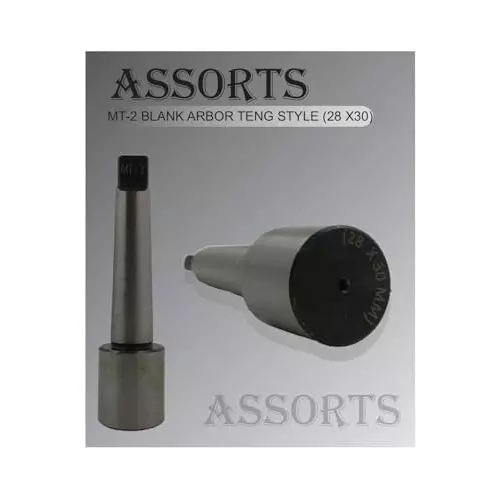 Assorts Blank End Arbor Alloy Steel MT-2 28x30 mm Size Teng Style