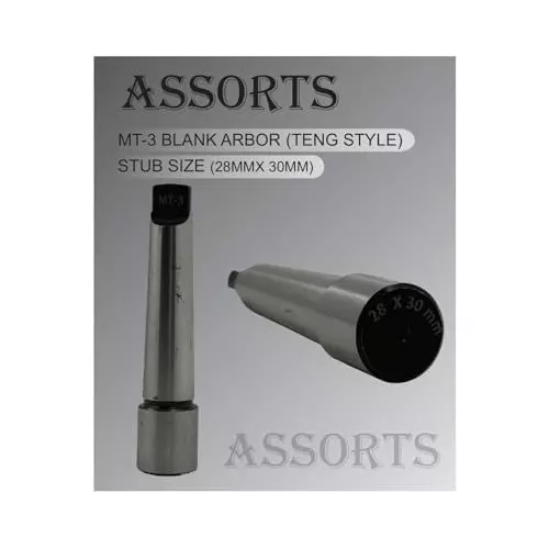Assorts Blank End Arbor ?Tool Steel MT3 28x30 mm Size Teng Style