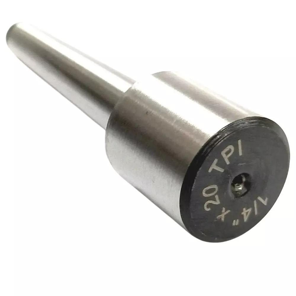 A.D INTERNATIONAL Soft Machinable Blank End Arbor Drawbar, MT1 Shank 1/4 x 20 TPI Drawbar and 25 x 28 mm Stub for Mill, Lathe, Drill, 20-BA-101
