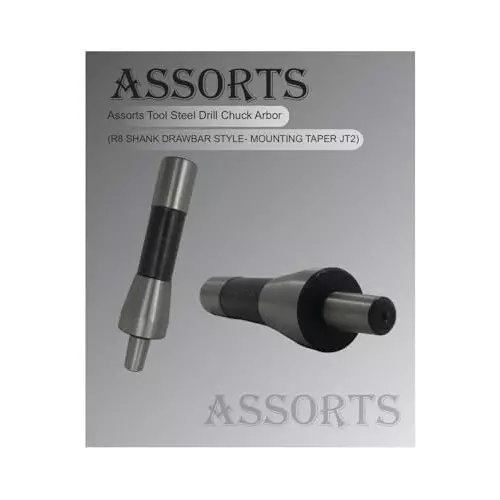 Assorts Drill Chuck Arbor ‎Tool Steel R8 Shank 11.11 mm (7/16 Inch) UNF Drawbar Thread